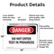 Signmission Do Not Enter Test In Progress Danger Sign, Aluminum, 14in W x 10in L, 2PK OS-2PACK-DS-A-1014-L-2139 - alternate 7